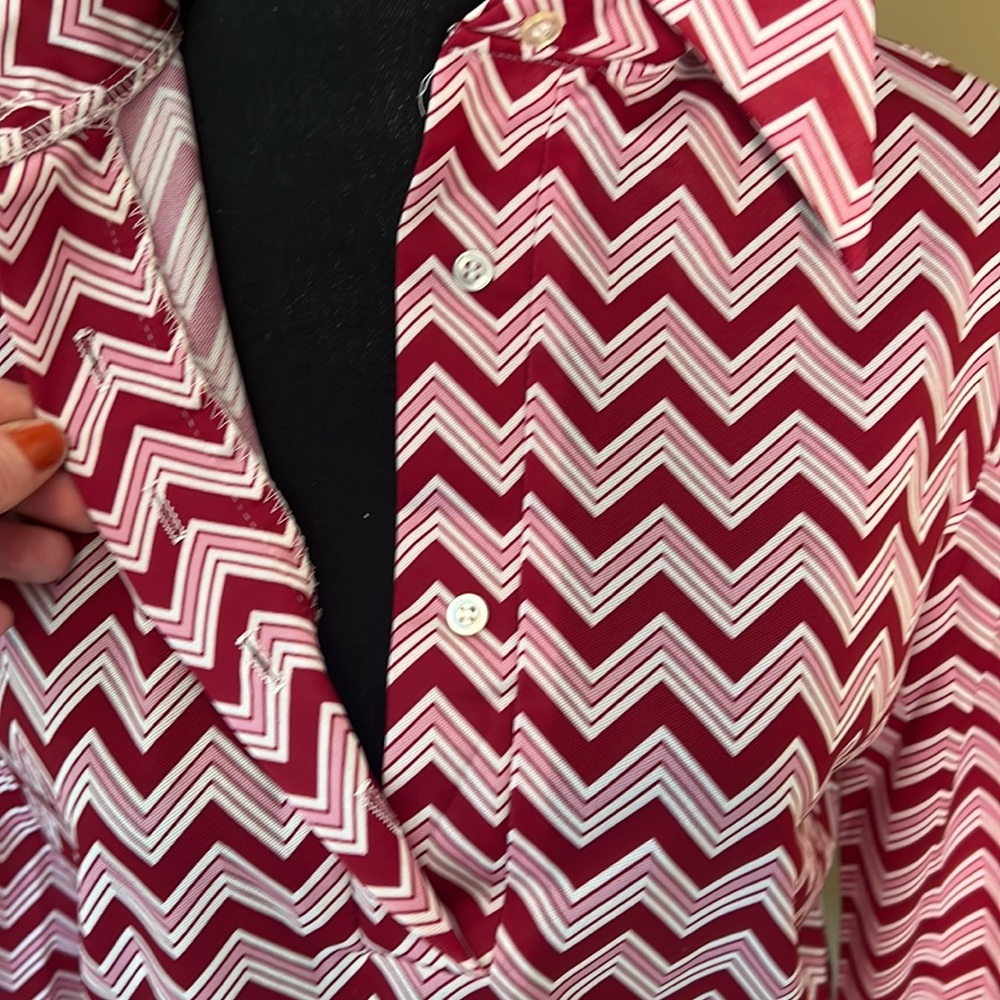 GROOVY 70’s era polyester blouse - Picture 8 of 10